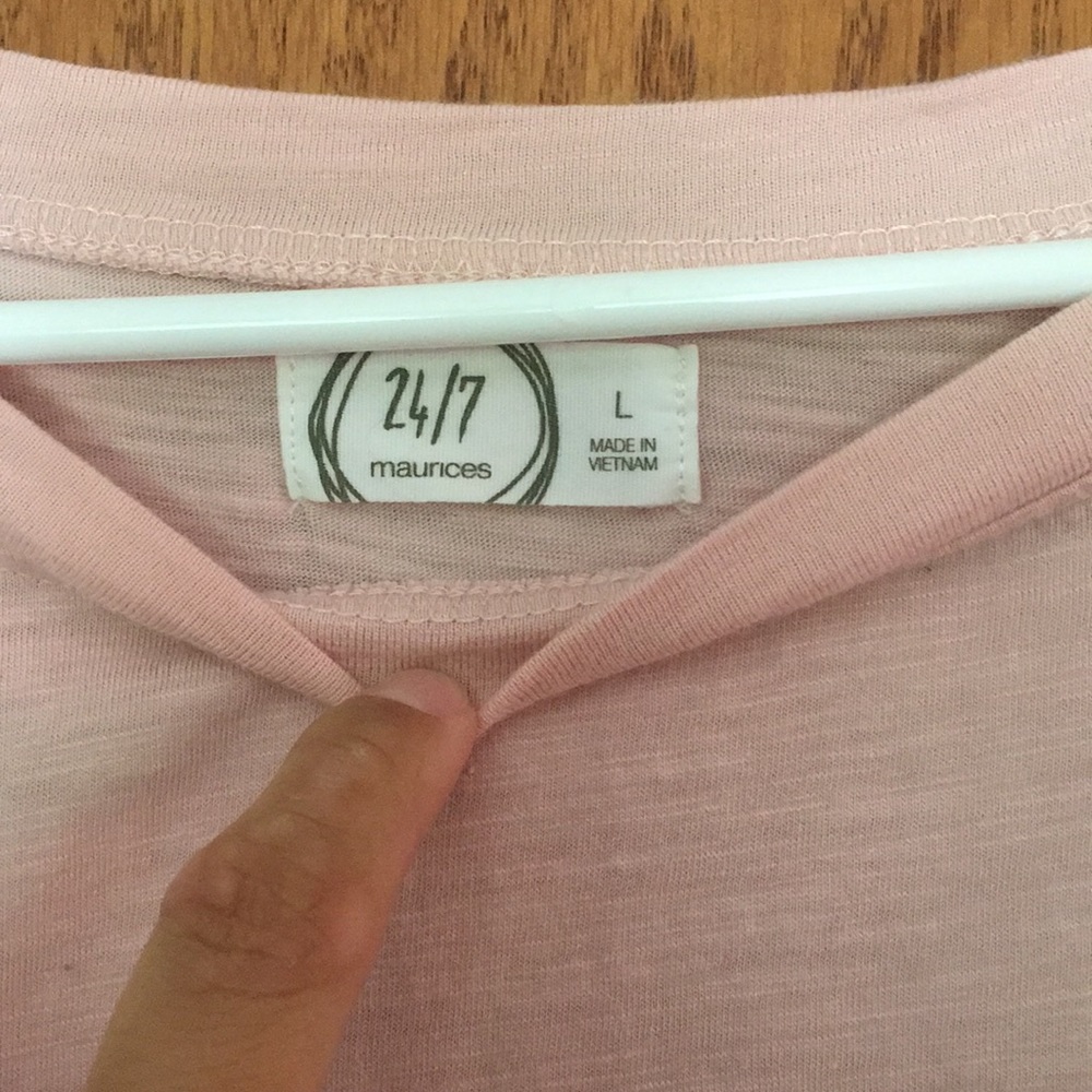 Pink 3/4 Sleeve Shirt - Picture 3 of 4